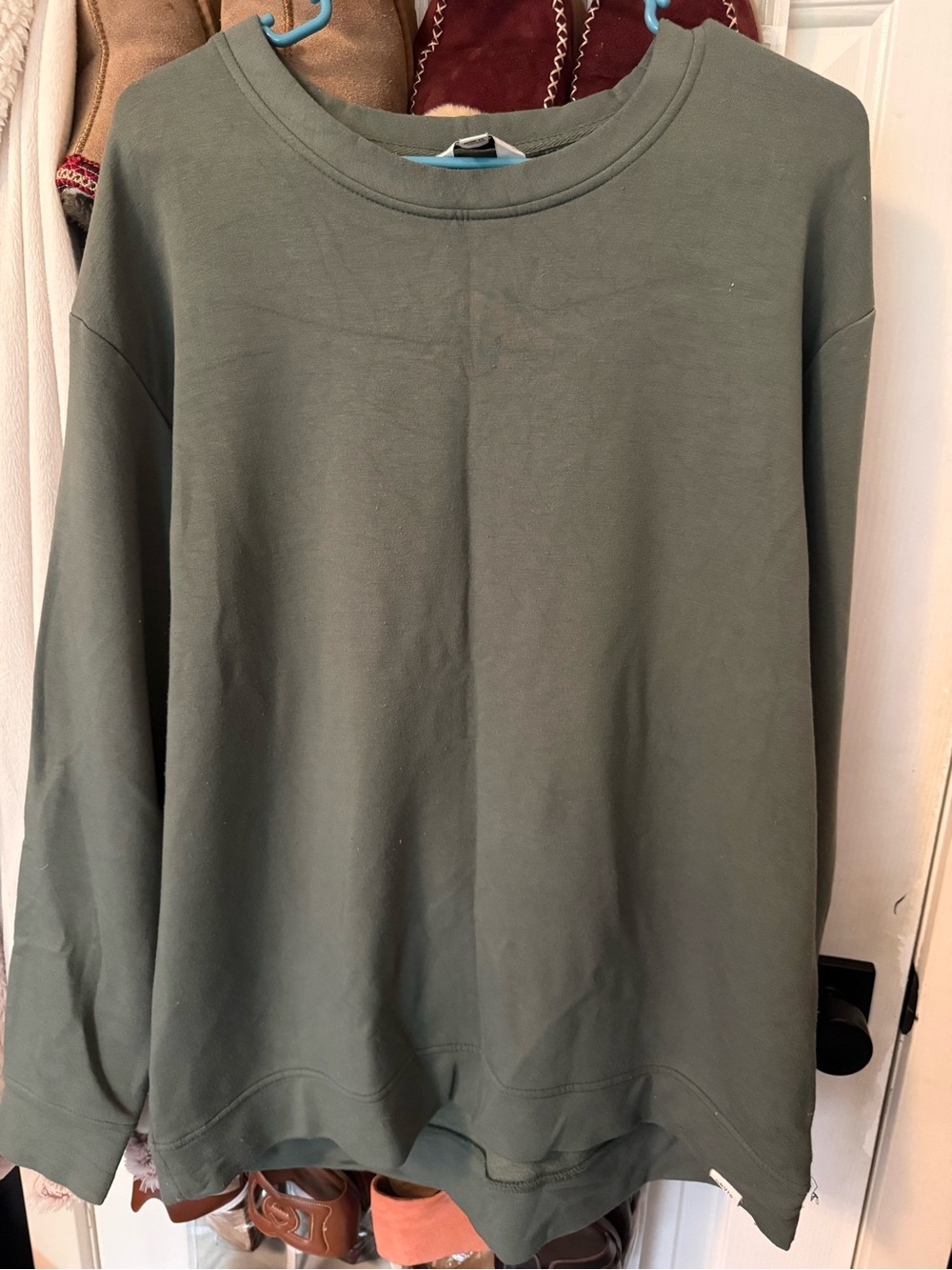 Orvis Unisex Olive Green Crewneck Sweater